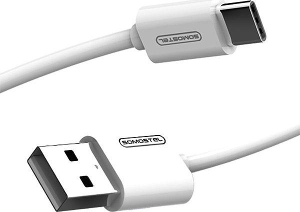 Kabllo Somostel USB USB-C 1.2 m, e bardhë