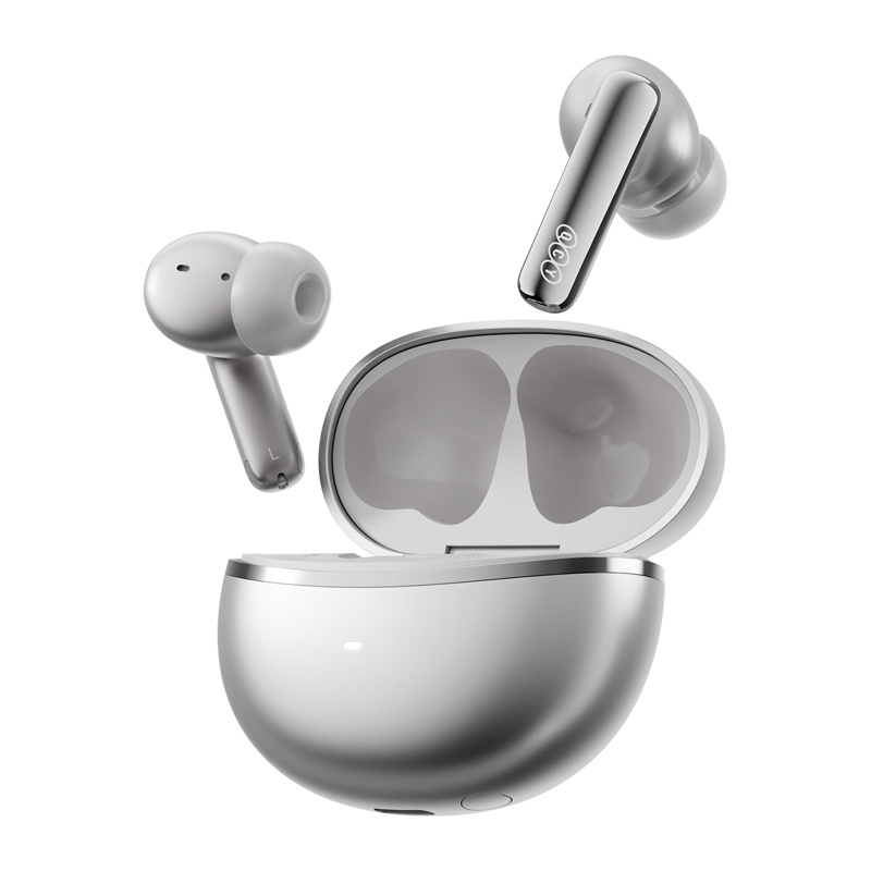 Kufje wireless QCY HT18 MeloBuds N70, Bluetooth 6.0, Hybrid ANC, argjendta