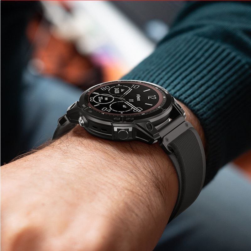Rrip ore Braders Nylon për Garmin Fenix 5 6 7, Velcro, sportiv, i zi portokalli