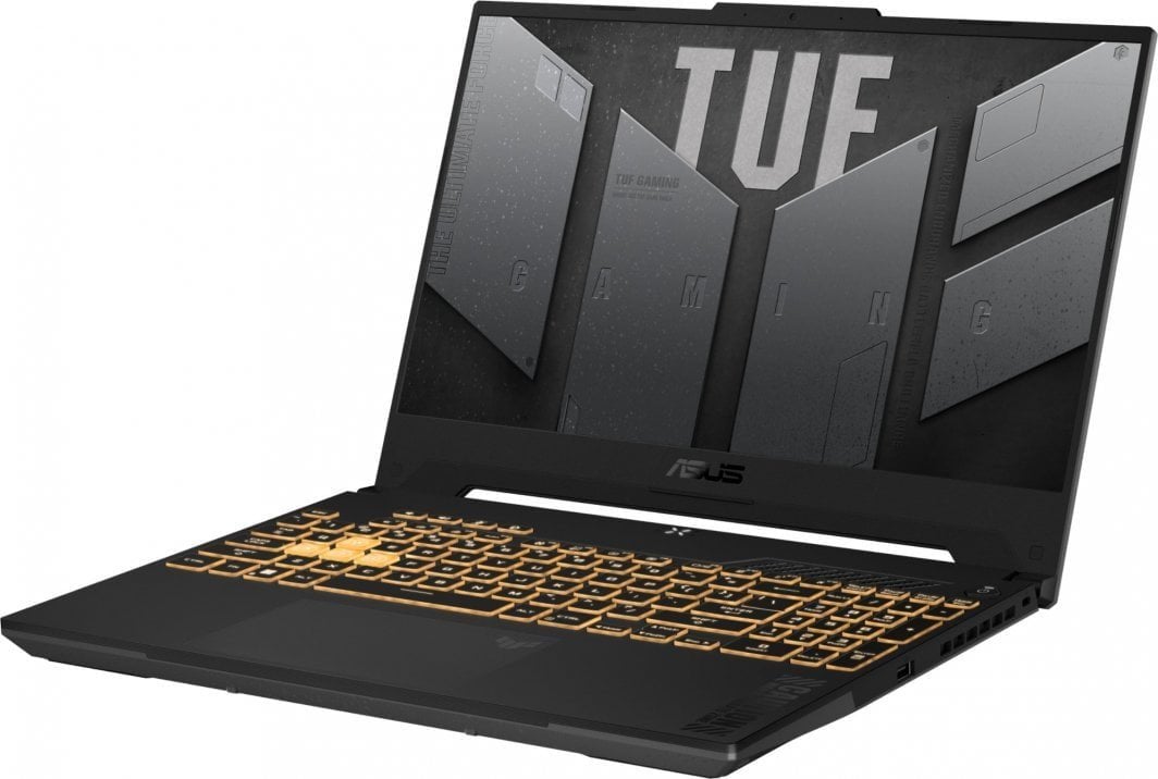 Laptop Asus TUF Gaming F15, 15.6", Intel Core i7-12700H, 16GB RAM, 512GB SSD, NVIDIA GeForce RTX 4060, i hirtë i errët