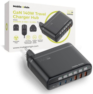 Karikues udhëtimi Mobile Origin PW12, GaN 140W, 3x USB C 3x USB A, gri