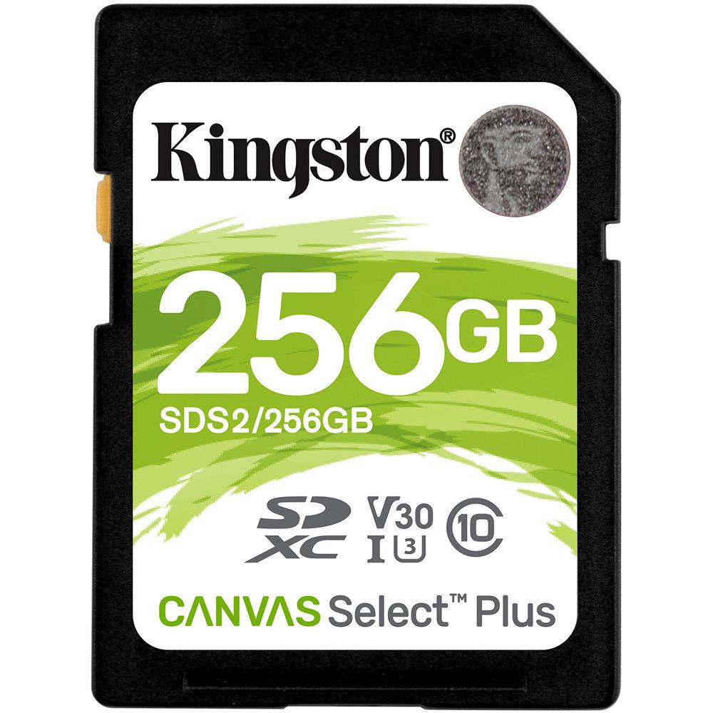 Kartë memorie Kingston Canvas Select Plus, 256GB SDXC, 100MB/s, UHS-I U3 V30