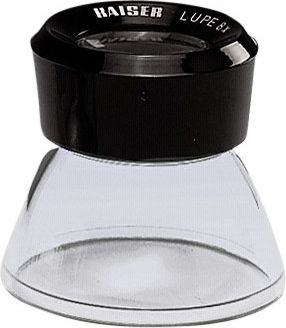 Lupë zmadhimi Kaiser K2334, 8x, bazament transparent, e zezë