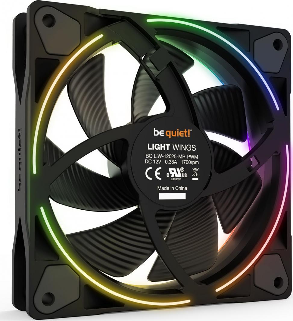 Ventilator kase be quiet! Light Wings 120mm PWM BL076, set 3 copë, ARGB, i zi
