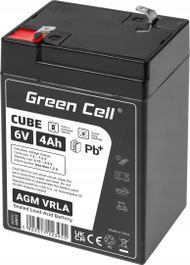 Bateri Green Cell Cube AGM VRLA 6V 4Ah, IP54, e zezë