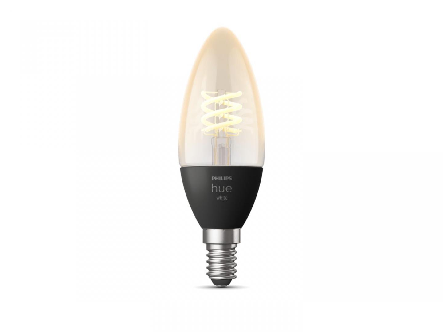 Llambë inteligjente Philips Hue White Filament, LED E14, me Bluetooth, dritë e ngrohtë