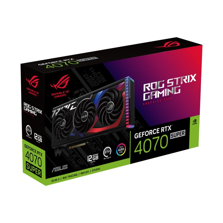 Kartë grafike ASUS ROG Gaming NVIDIA GeForce RTX 4070 SUPER, 12 GB GDDR6X