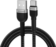 Kабел USB Wozinsky WNBAC1, USB A во USB C, 2.4A, 1m, црн