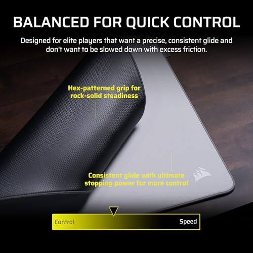 Mousepad gaming Corsair MM PRO Control Cloth Large, 4mm, kundër rrëshqitjes, i zi