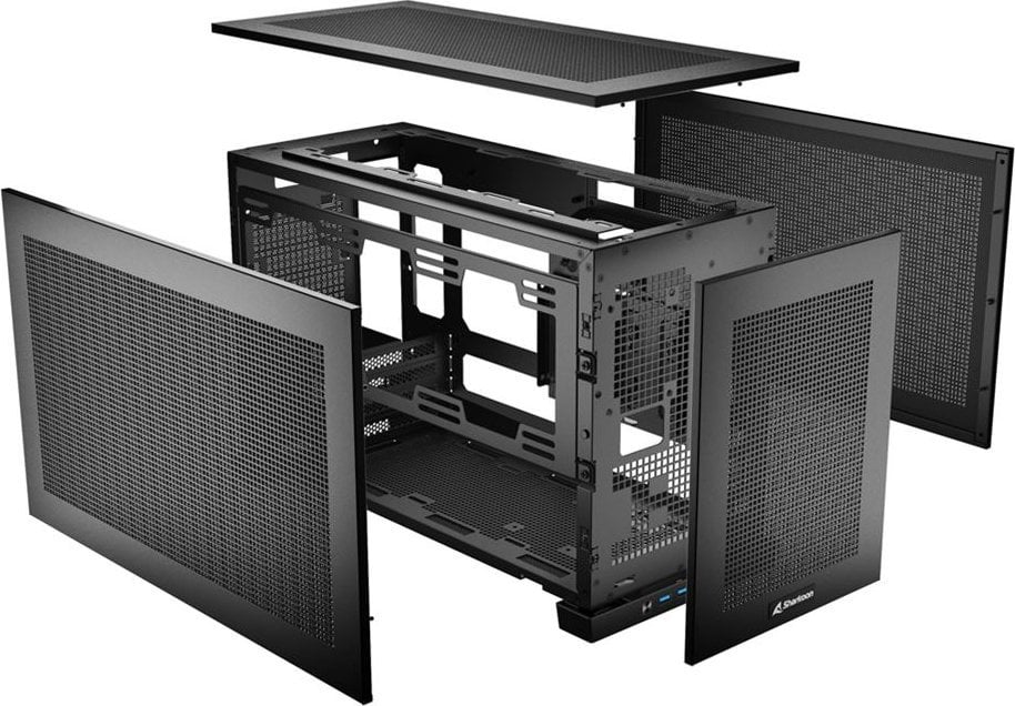 Kasë Sharkoon Rebel C20, e zezë, Mini Tower