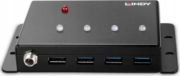 Hub USB Lindy 3.0, 4 porta, USB 3.2 Gen 1, i zi