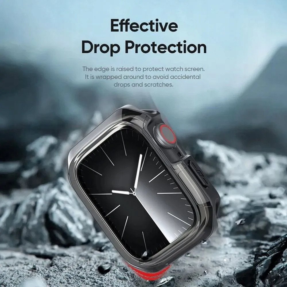 Mbrojtëse Dux Ducis Tamo për Apple Watch Series 10 42mm, transparente me të zeza