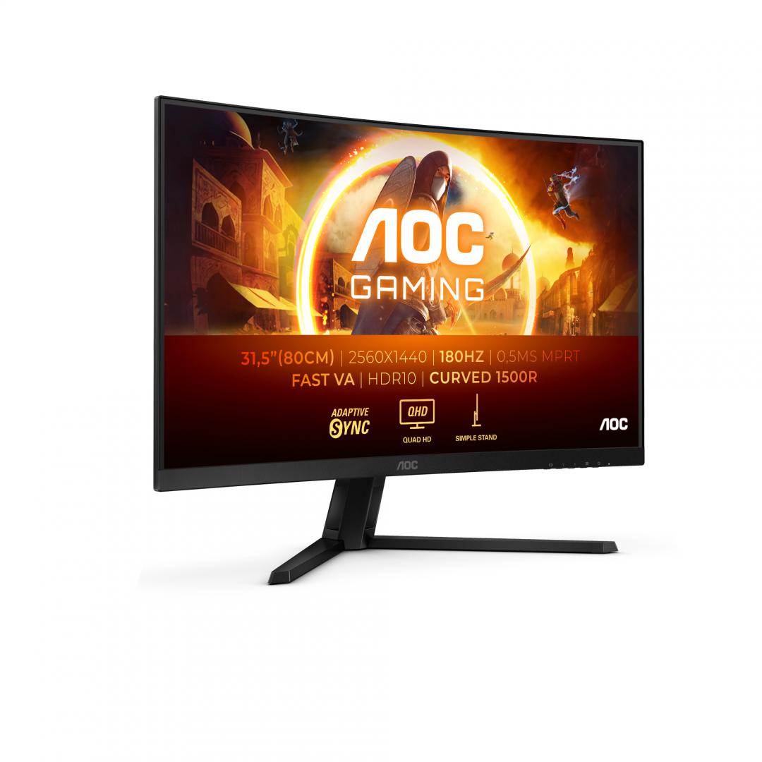 Monitor AOC G4 CQ32G4VE, 31.5", 2560 x 1440 QHD, i zi gri