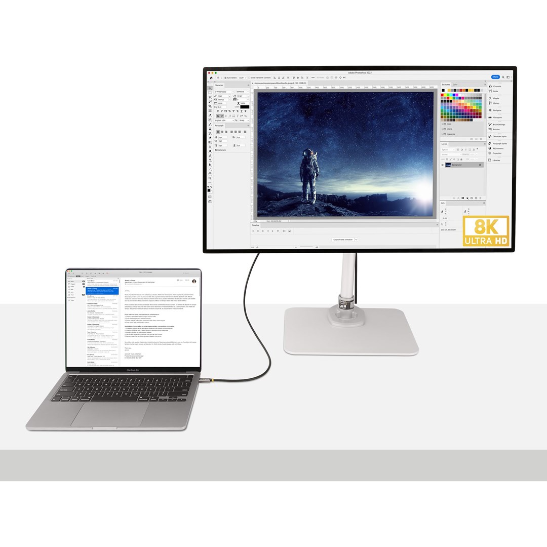 Kabllo Startech USB4, USB-C, 40 Gbps, 1m, e hirtë