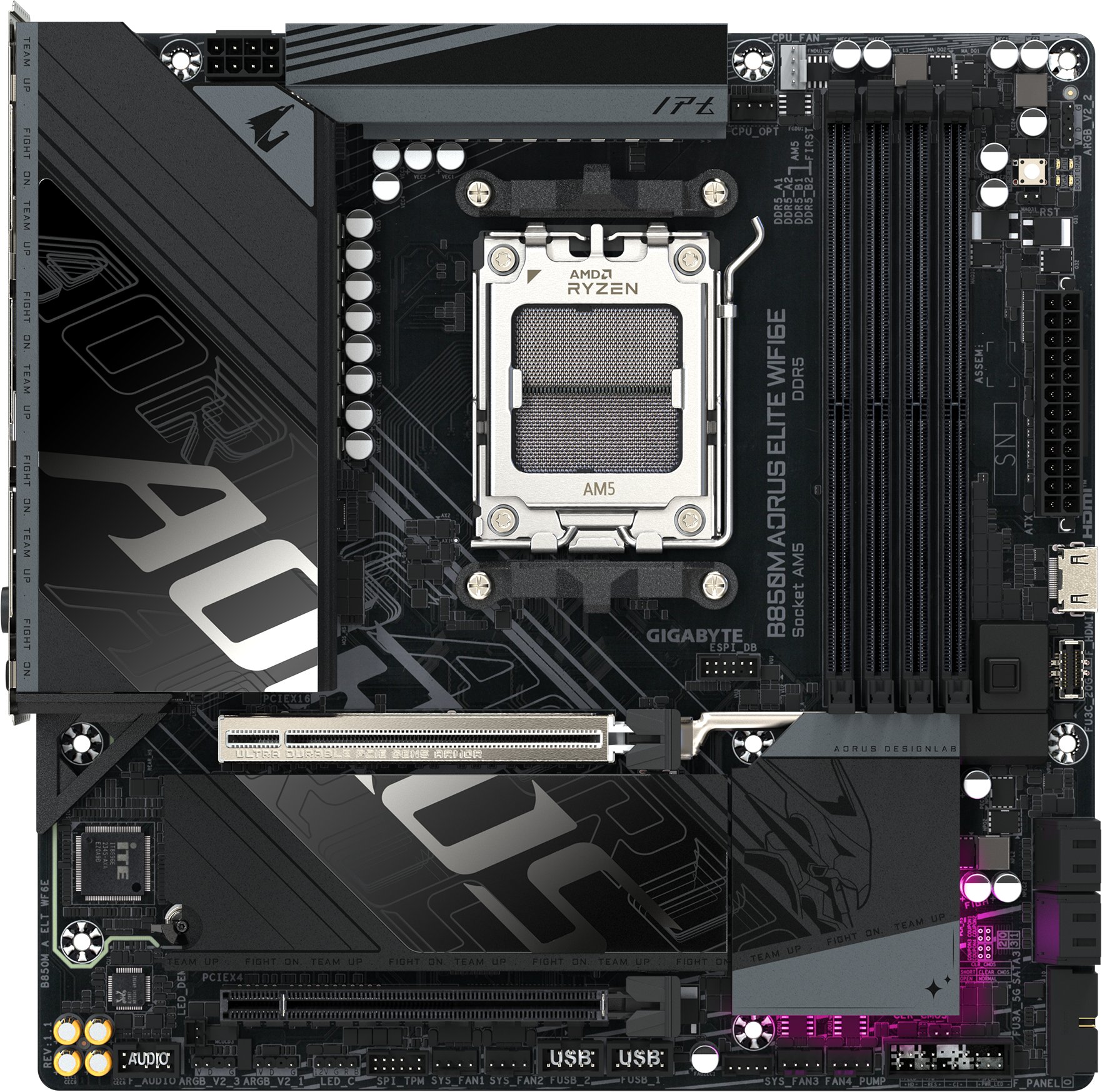 Pllakë amë Gigabyte B850M Aorus Elite WiFi 6E, DDR5, PCIe 5.0, e zezë