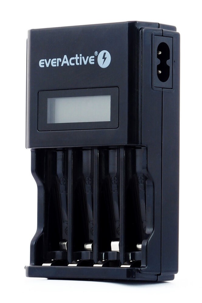 Karikues baterish EverActive NC-450 NC450B, Ni-MH AA AAA, ekran LCD, i zi
