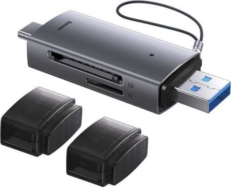 Lexues kartelash Baseus Lite Series WKQX060113, USB A USB C, MicroSD SD TF, gri