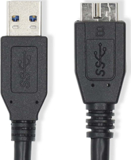 Kabllo USB Nedis, USB 3.2 Gen 1, 1m, i zi