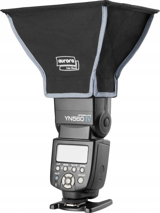 Softbox Aurora Microbox BS për blic kamere, difuzion drite, i zi