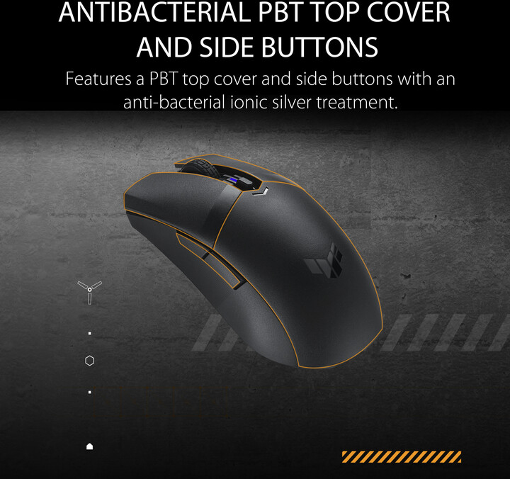 Maus ASUS TUF Gaming M4 Wireless, i zi