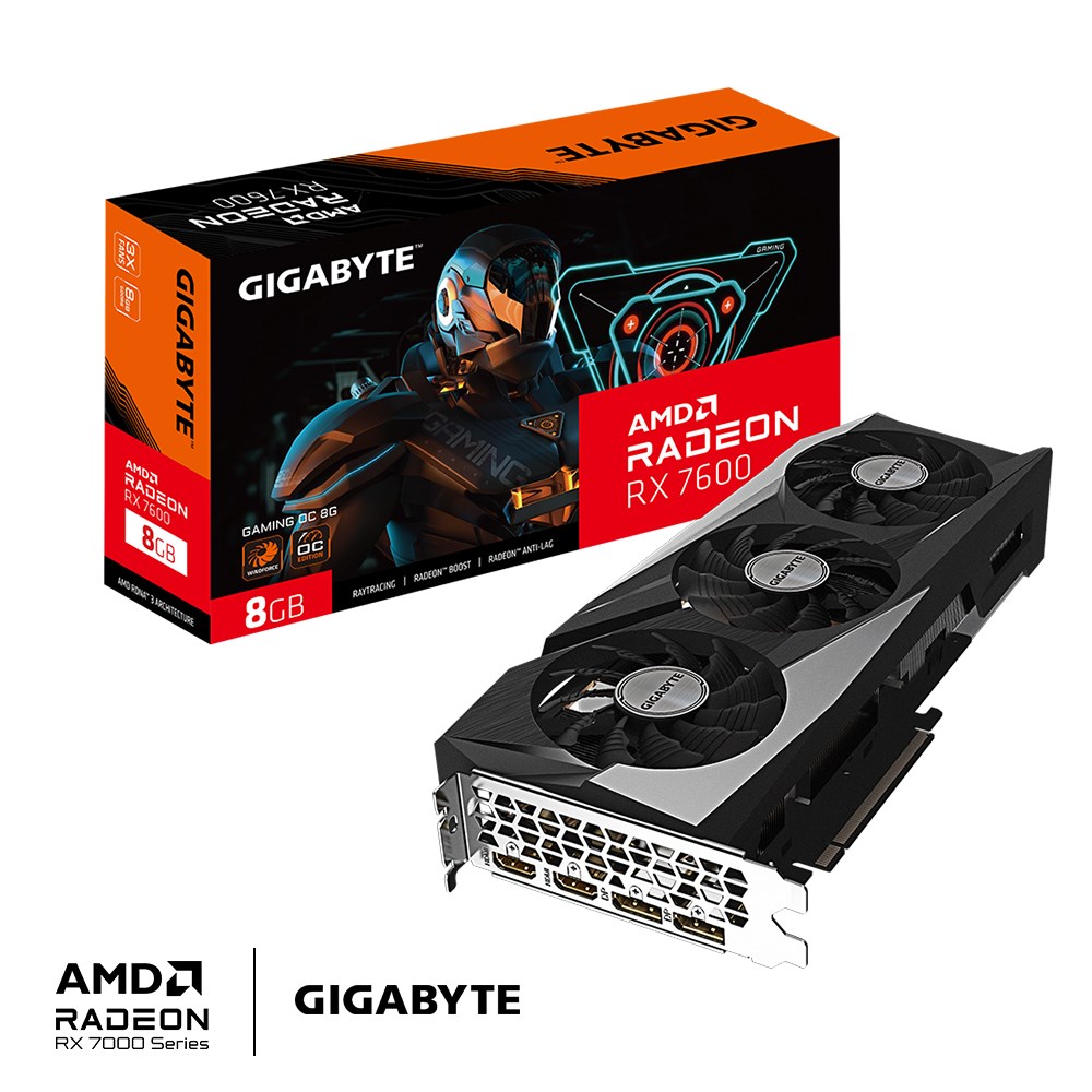 Kartelë grafike Gigabyte Radeon RX 7600 Gaming OC 8GB GDDR6