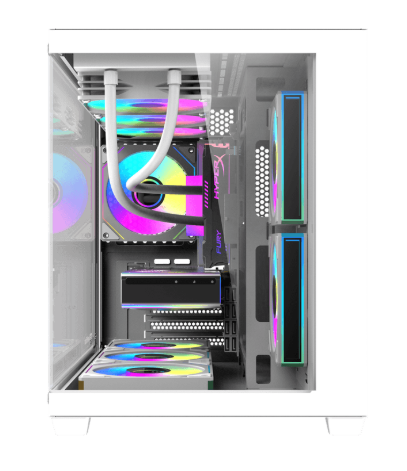 Kasë DarkFlash B275 PRO, Mid-Tower, ATX, Tempered Glass, e bardhë