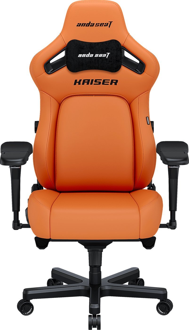 Karrige gaming AndaSeat Kaiser 4 Blaze Orange, madhësia L, lëkurë PVC premium, portokalli