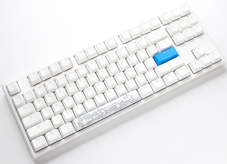 Tastierë lojërash Ducky One 2 TKL PBT, Cherry MX Silent Red, RGB LED, e bardhë