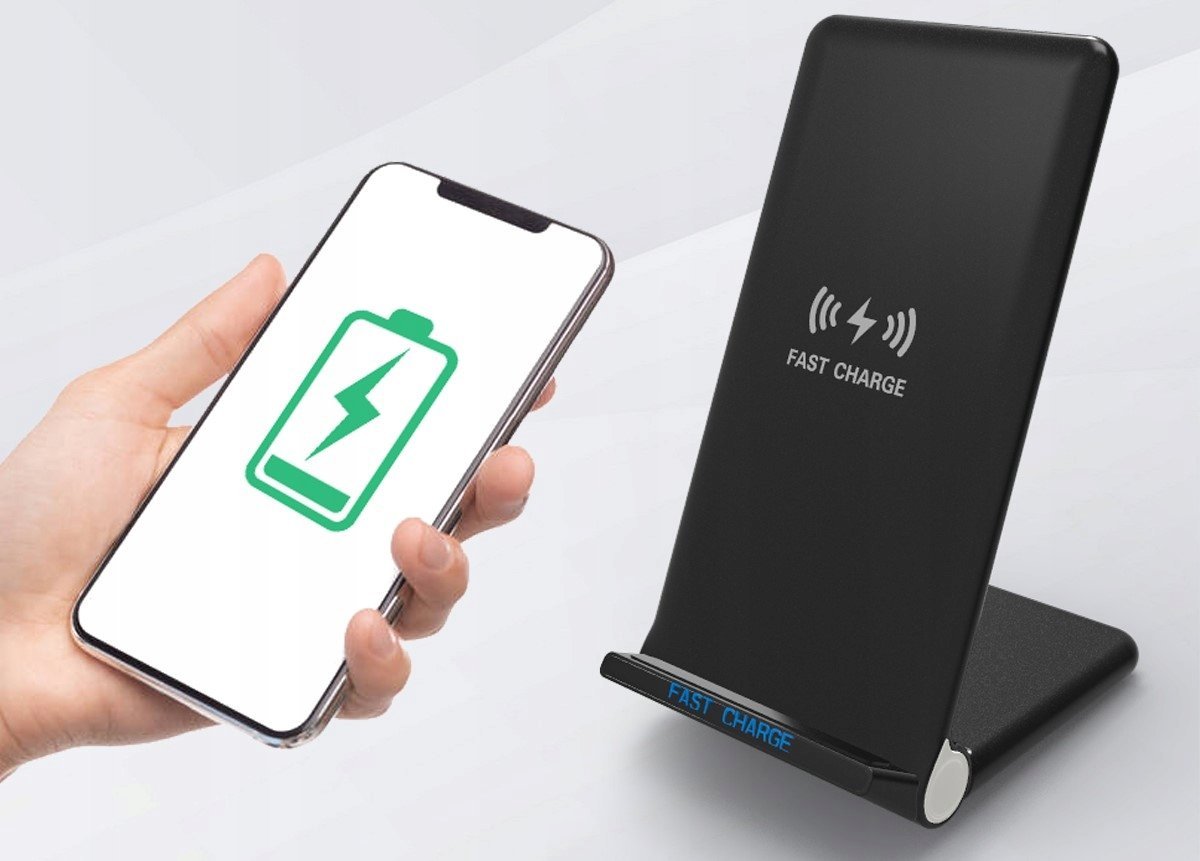 Безжичен полнач Bounn Wireless Charger 20W, Quick Charge 3.0, црн