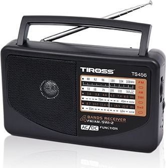 Портабилно радио Тирос TS-456, FM AM SW, сиво