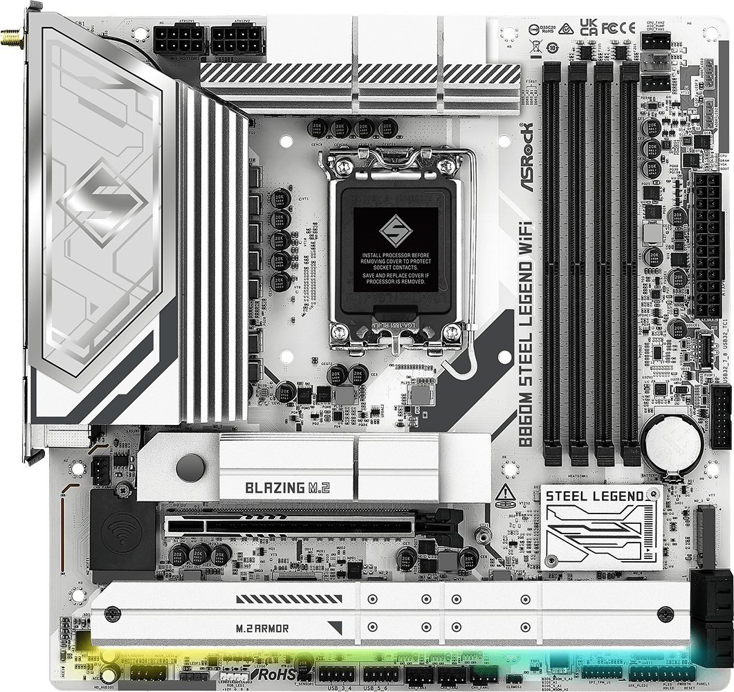 Pllakë amë Asrock B860M Steel Legend WiFi, Intel B860, DDR5, Micro ATX