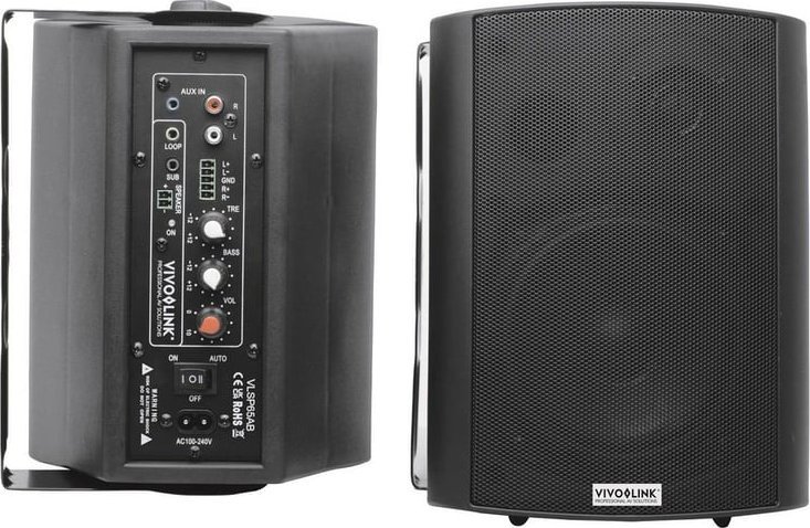 Altoparlantë Vivolink VLSP65AB, stereo 2-way, 60W, të zinj