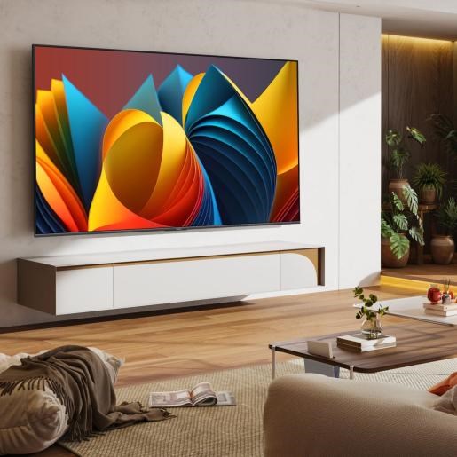 Телевизор QLED Hisense 100E7NQ, 100\", 4K Ултра HD, Паметен ТВ, сив