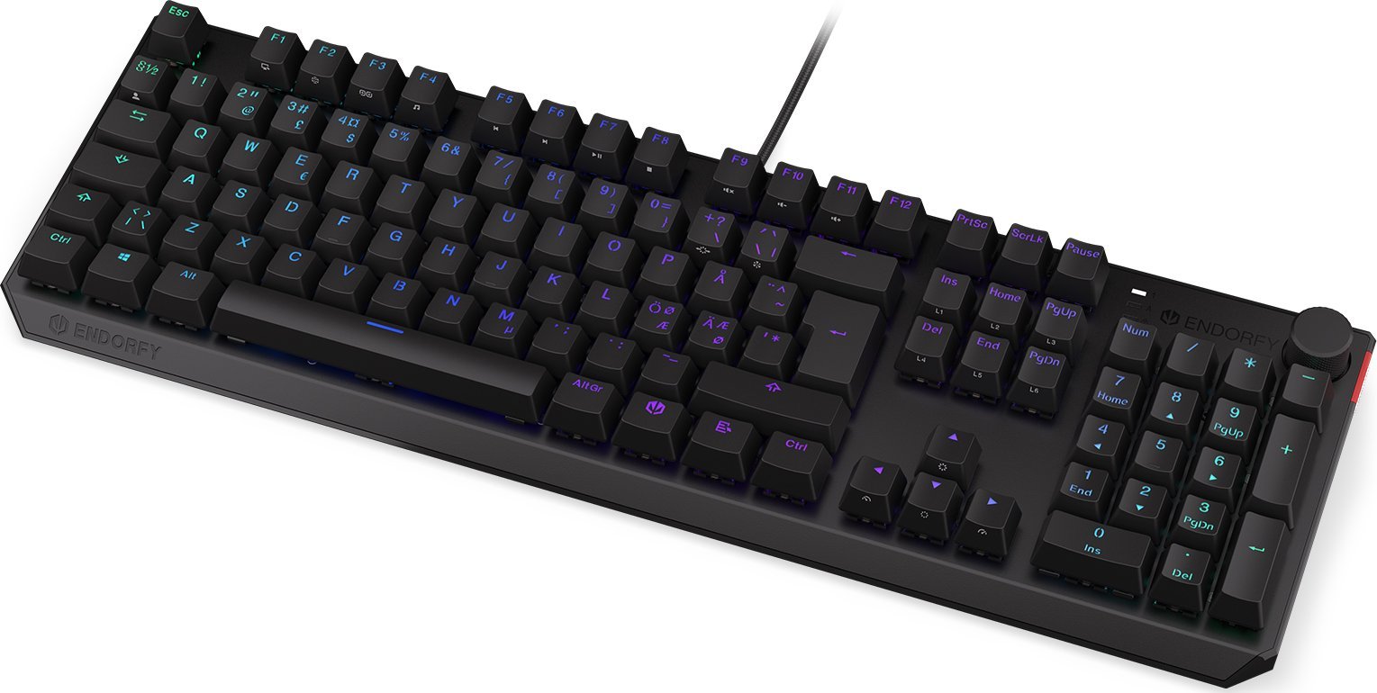 Tastierë mekanike Endorfy Thock, Kailh Brown, RGB, me kabllo, e zezë
