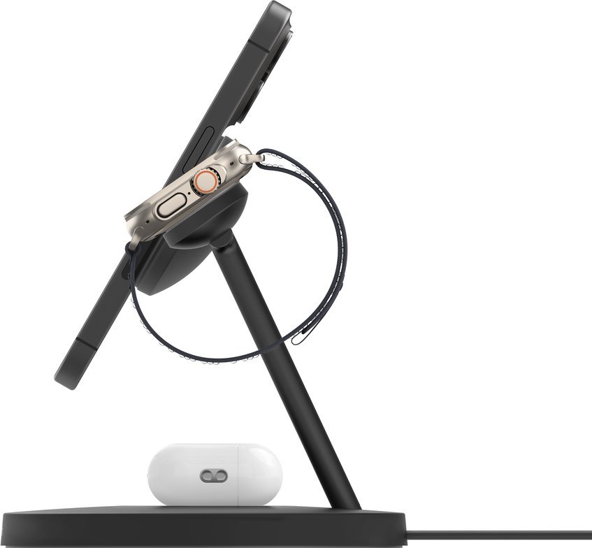Karikues wireless Belkin BoostCharge Pro, Qi2 MagSafe, për iPhone Apple Watch AirPods, i zi