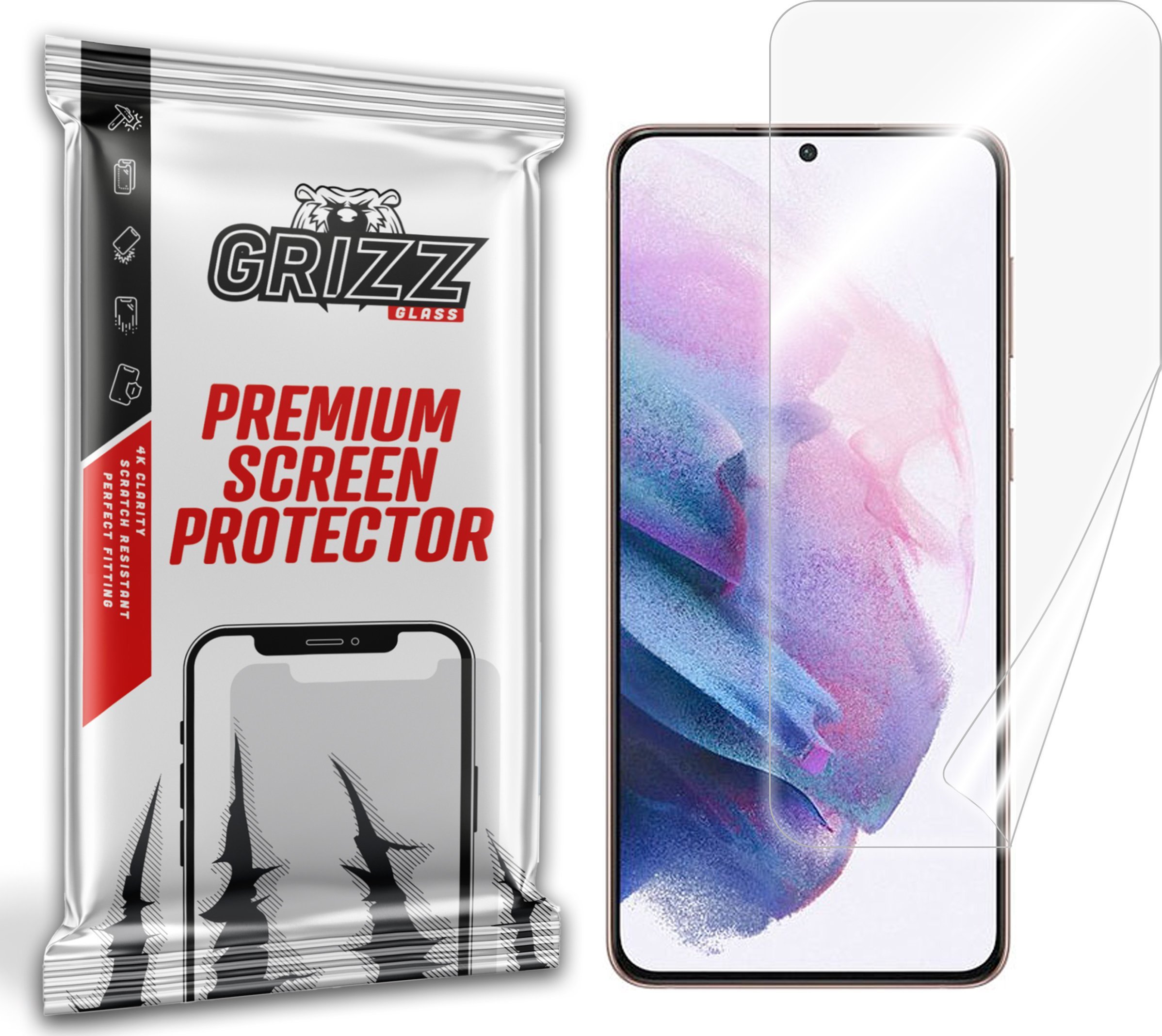 Mbrojtëse ekrani GrizzGlass Ceramic Film Samsung Galaxy S21 Plus, keramik, transparente