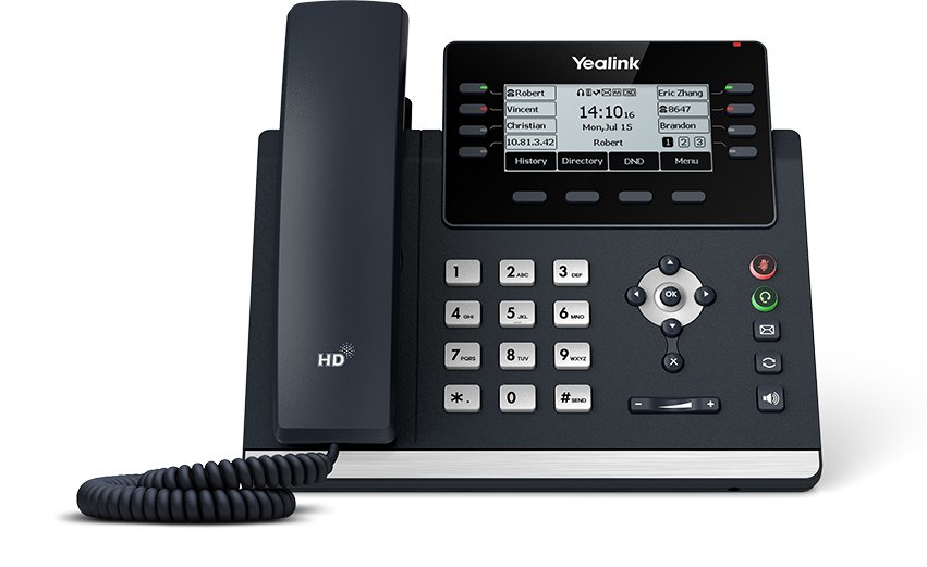 Telefon IP Yealink T43U, 12 linja, ekran 3.7", i zi