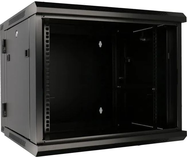 Kabinet muri Extralink 19" 9U, metalik, me xham, gri