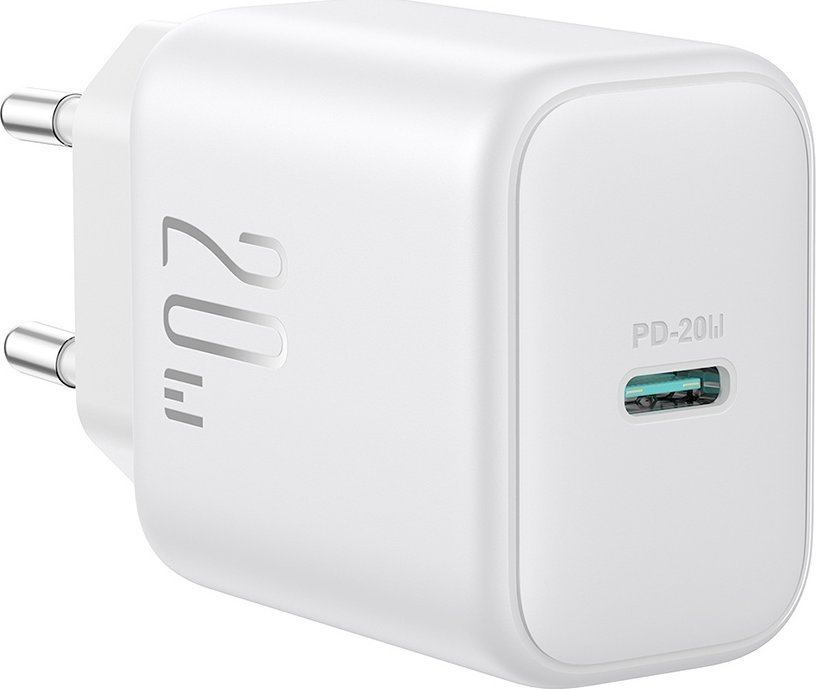 Karikues rrjeti Joyroom JR TCF20, USB C PD 20W, kabllo USB C, i bardhë