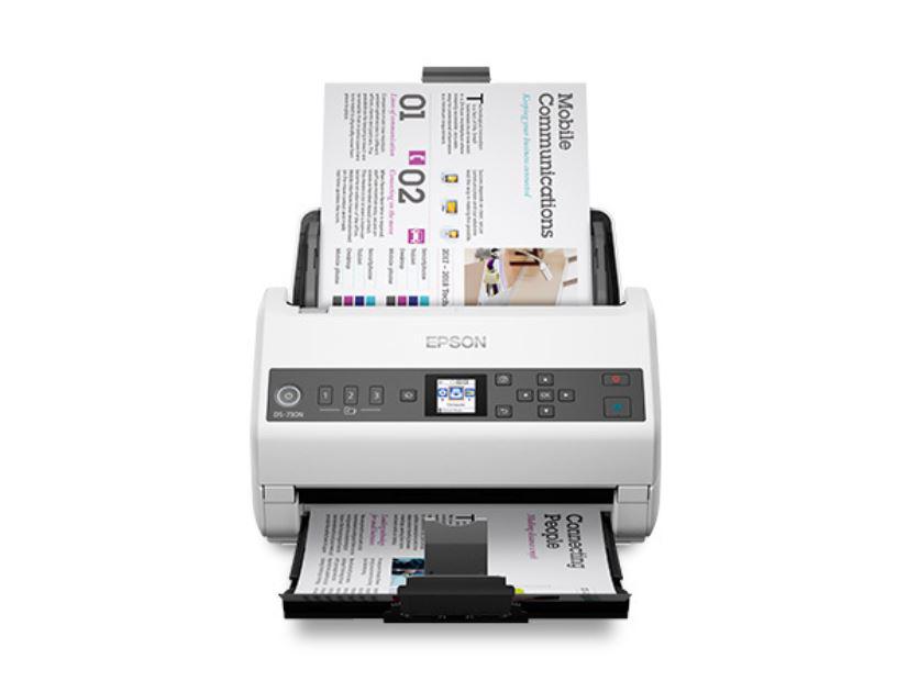 Skaner dokumentesh Epson WorkForce DS-730N, A4, rrjet, i zi