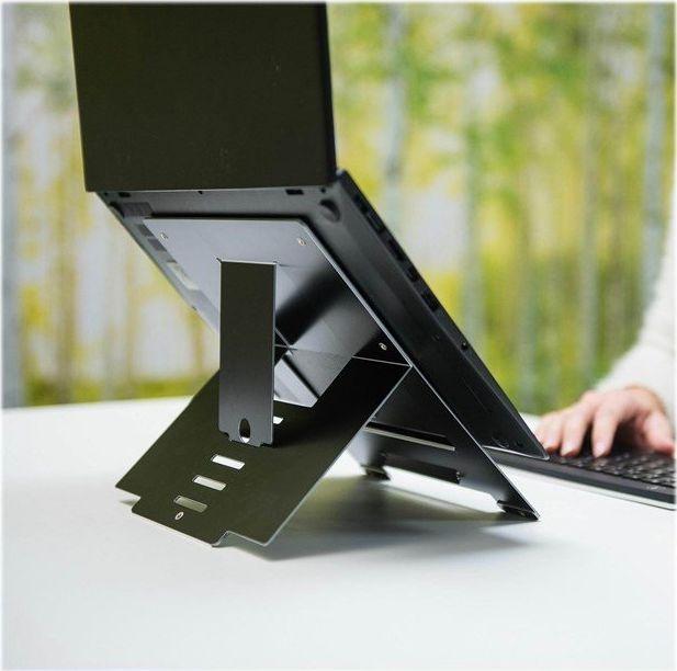 Mbajtëse laptopi R-GO Tools RGORISTBL, ergonomike, 5 nivele rregullimi, metalike, e zezë