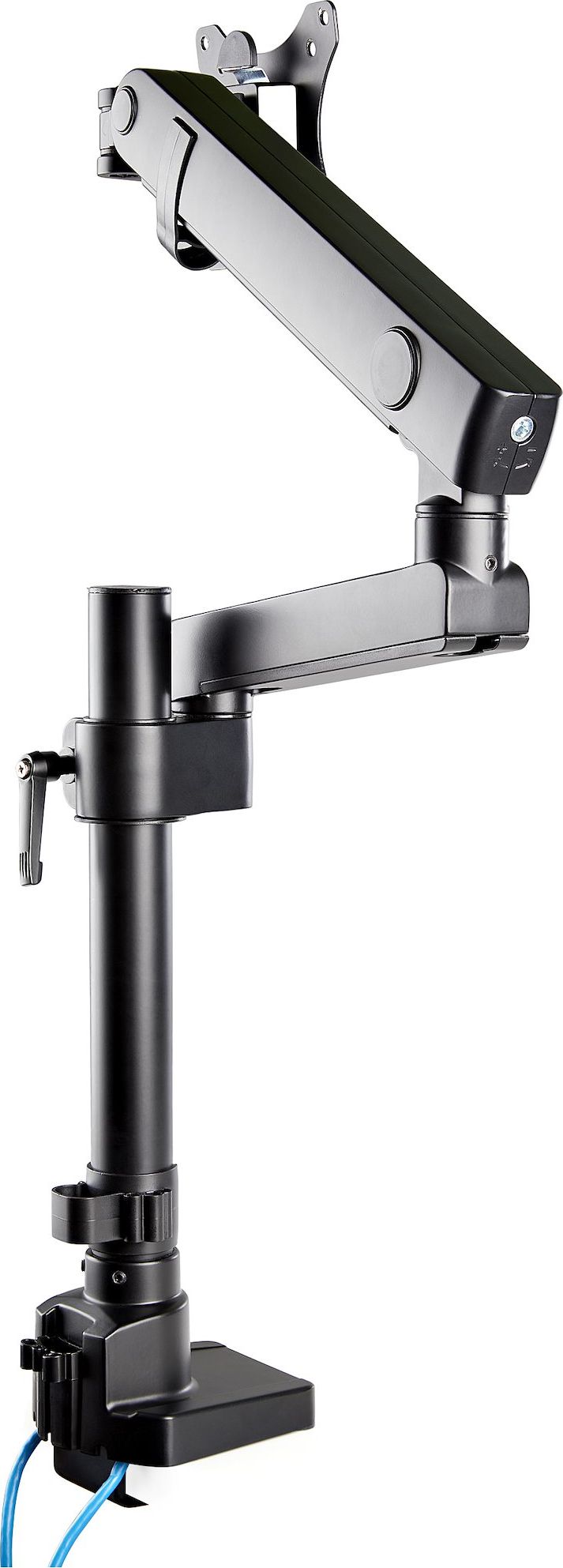 Mbajtëse tavoline për monitor StarTech, krah i vetëm, deri 34", me 2 porta USB 3.0, e zezë