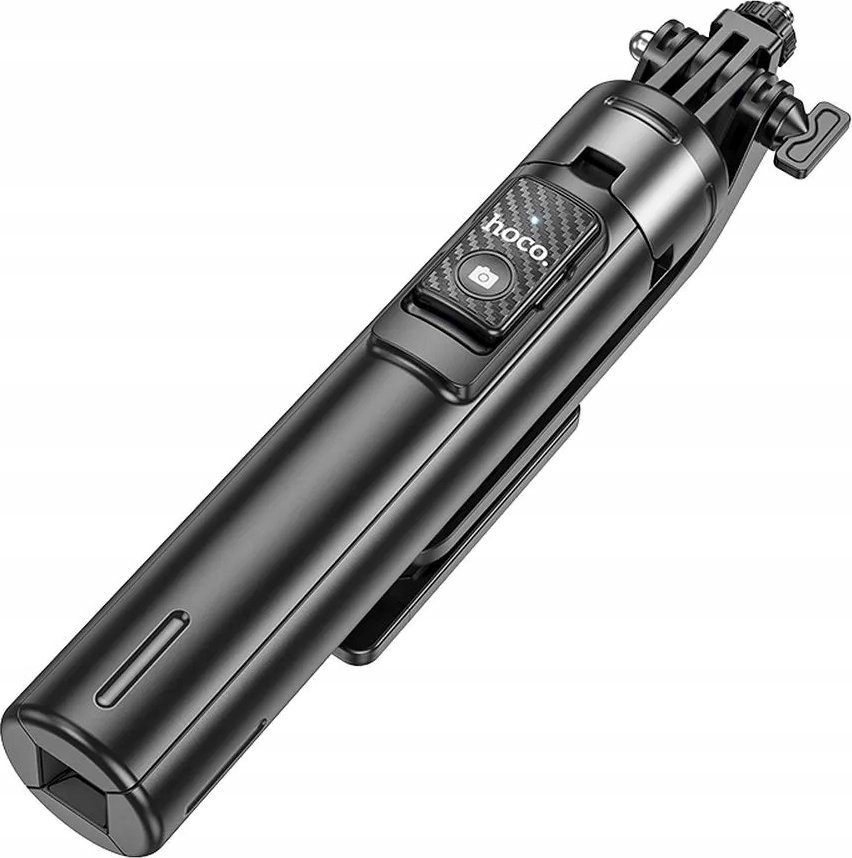 Selfie stick Hoco K21, tripod i zgjatueshëm, Bluetooth, aliazh alumini, i zi