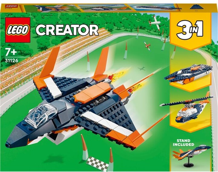 Set LEGO® Creator 3in1 31126 Supersonic jet, 215 pjesë