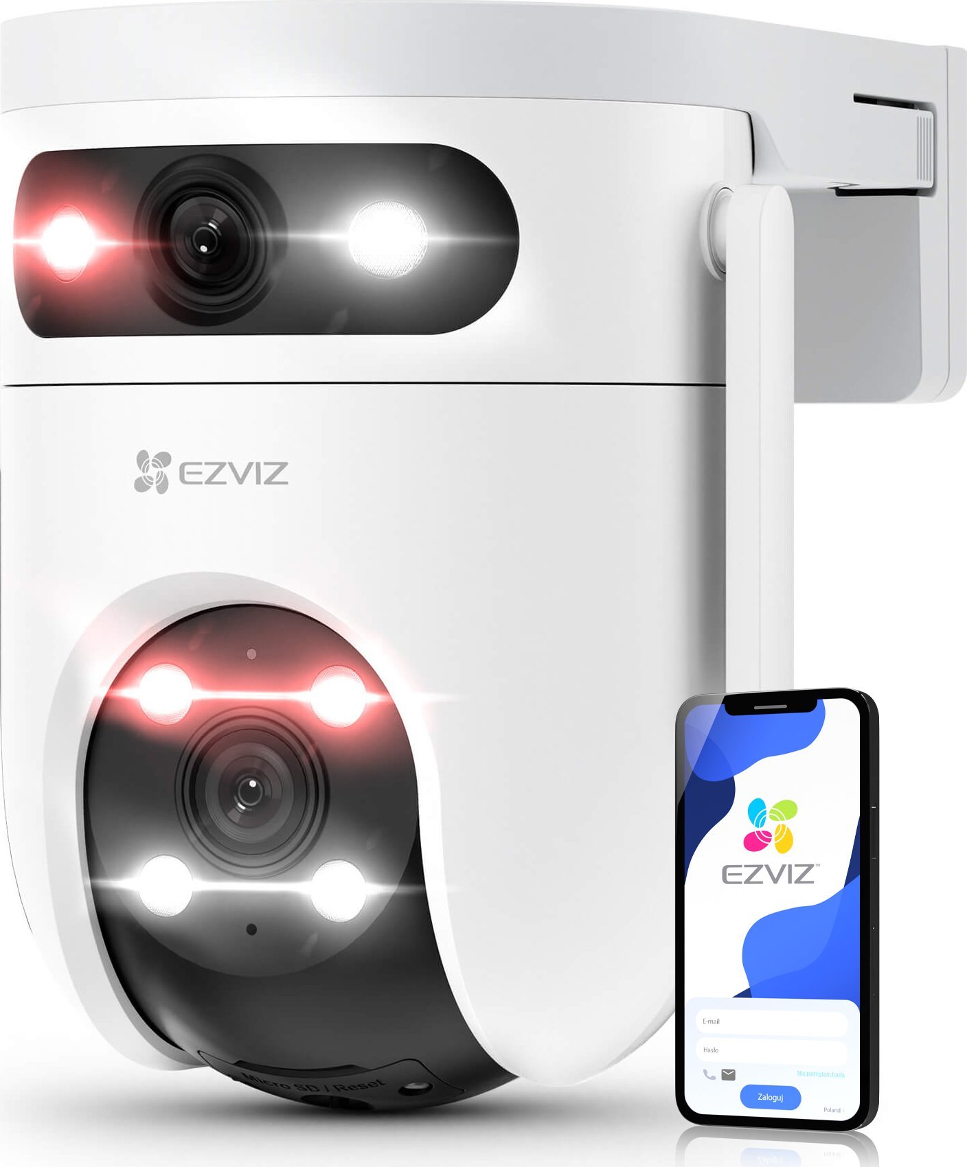 Kamerë sigurie Ezviz H9c, 3K, Wi-Fi, IP65, e bardhë