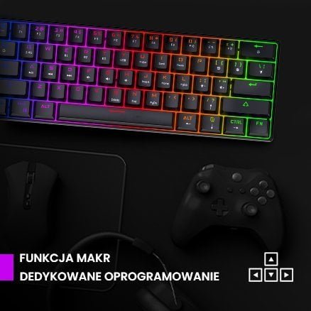 Set tastierë dhe mi Preyon Brown All Claw PBAC61B dhe Owl POW35B, mekanike, wireless, me RGB, i zi