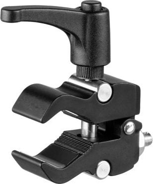 Kapëse fotografike Manfrotto 386BC Nano Clamp, diametër 13-35mm, adapter 3/8" dhe 1/4", e zezë
