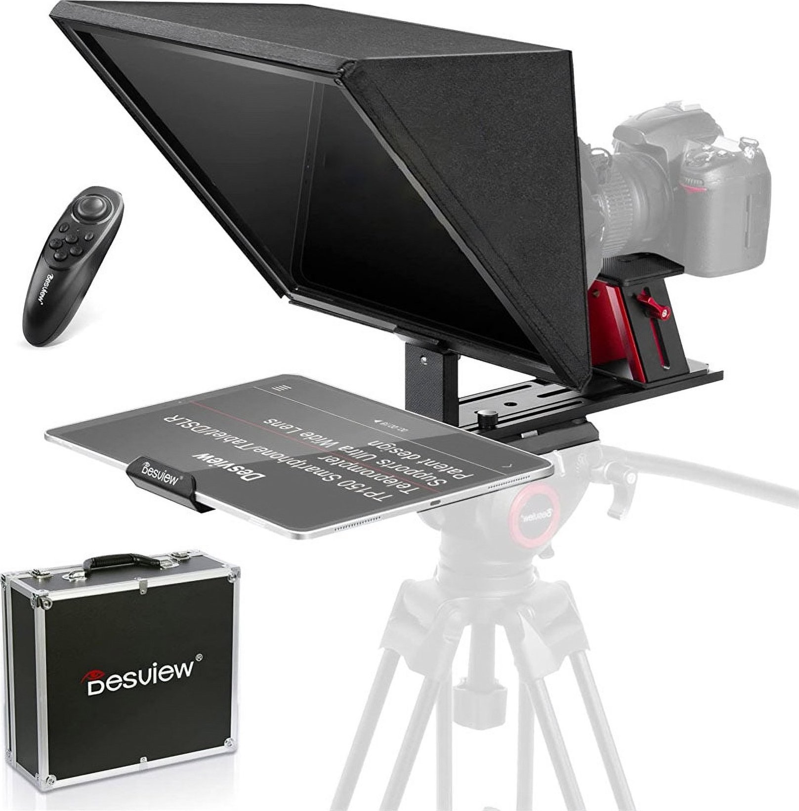 Teleprompter Desview TP150, për DSLR dhe mirrorless, për tablet deri 15.3", i zi