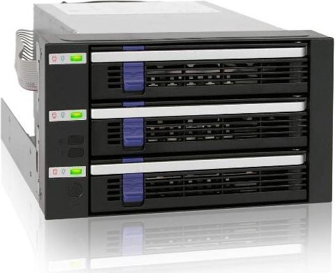 Kuti mbajtëse Icy Dock MB153SP-B, 3 disqe 3.5" SATA, 2 vende 5.25", e zezë