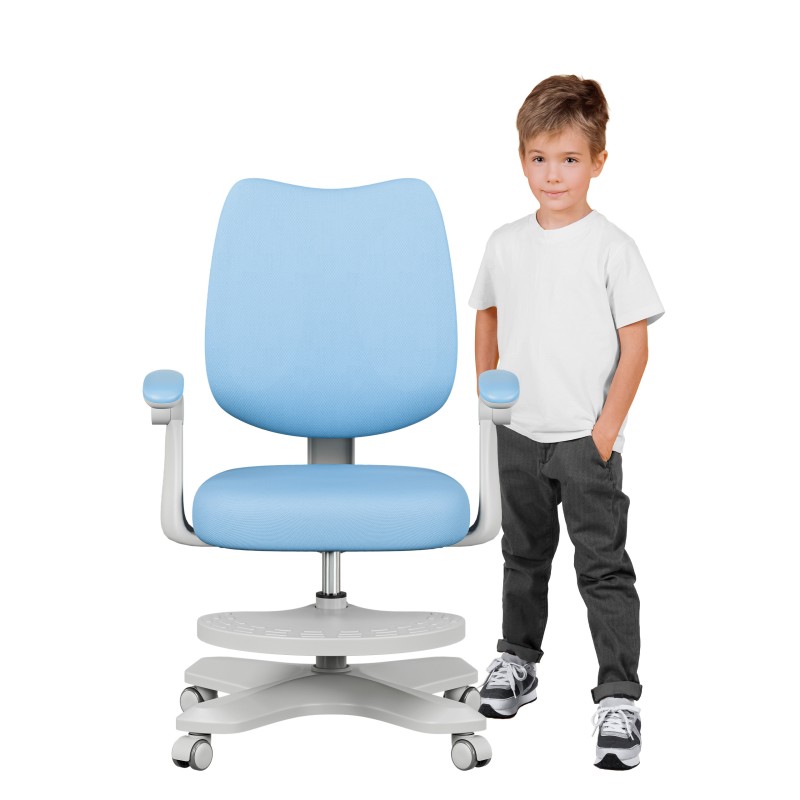 Karrige zyre ergonomike Huzaro Mark Adler Junior 4.6, rrotulluese, për fëmijë, blu
